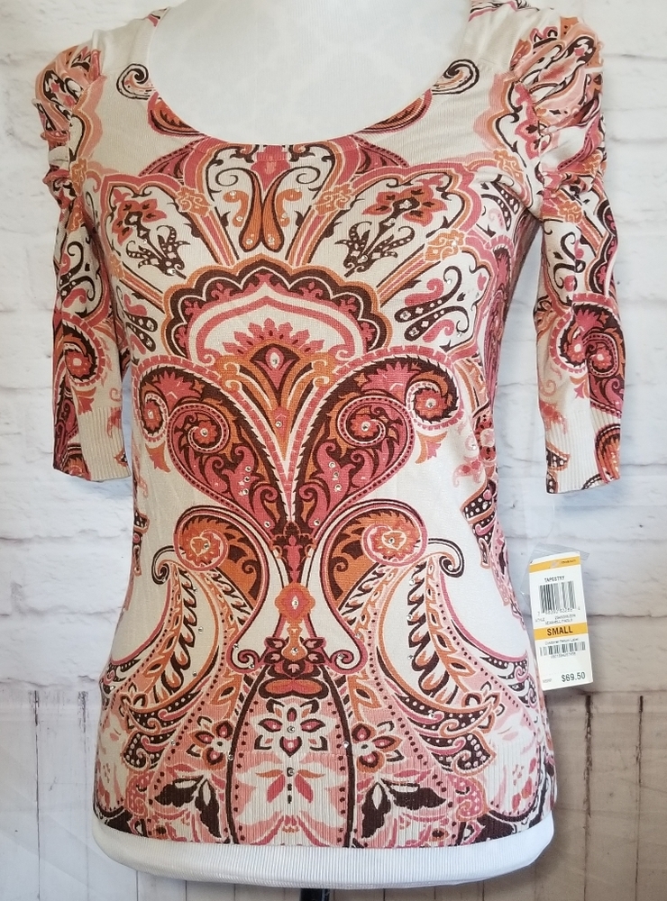 Women's Paisley Print Sweater